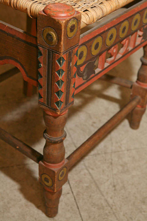 Scandinavian Folk Art Chair In Good Condition For Sale In Hudson, NY