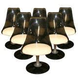 Set of 6 Lucite Swivel Chairs