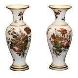 Pair of French Opaline Vases