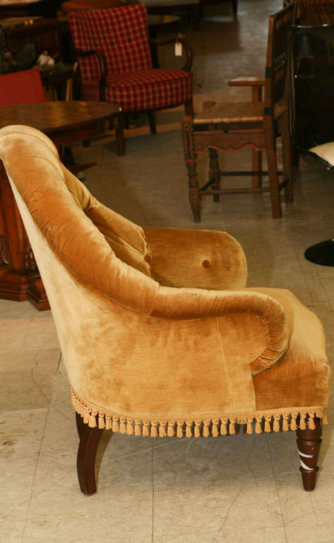 Victorian Tufted Armchair In Good Condition In Hudson, NY