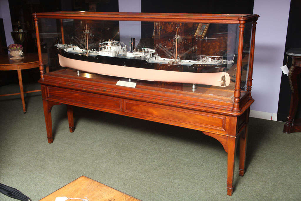 A unique ship builders model on original table, the SS Portfield
