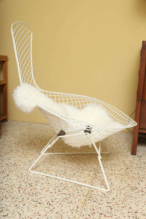 Mid-20th Century Classic Early  Bertoia Bird Chair  for Knoll with Ottoman