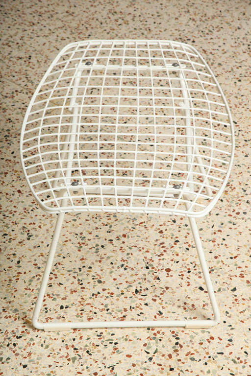 Classic Early  Bertoia Bird Chair  for Knoll with Ottoman 3