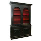 Vintage Black Regency Style Cabinet