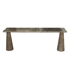 Rare Angelo Mangiarotti Marble Console 9