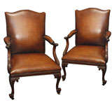 Pair of Antique English Gainsborough Chairs