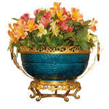 Antique French Porcelain Centerpiece with Gold Bronze Mounts Antique French Porcelain Centerpiece with Gold Bronze Mounts