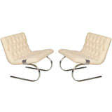Used Pair of Chrome Geometric  Chairs