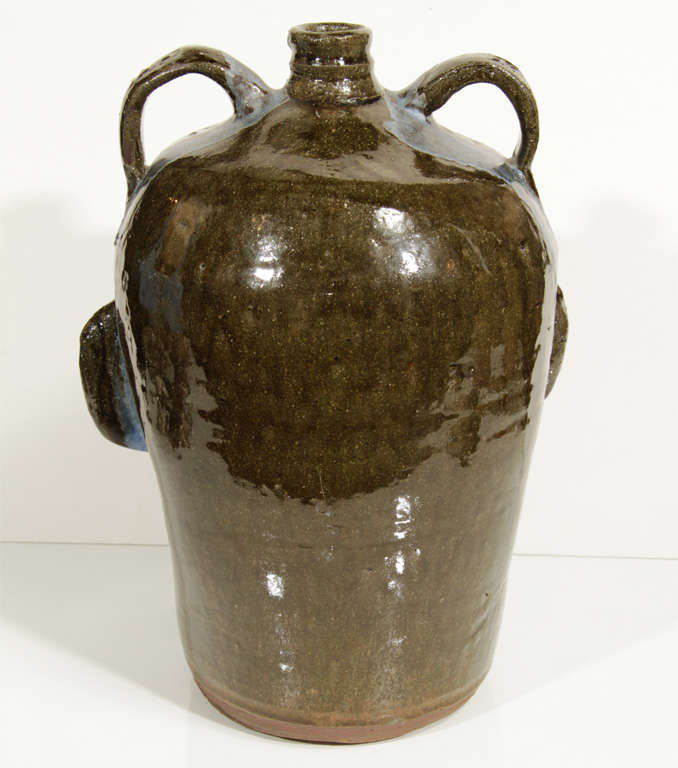 Monumental Folk Art Jug by Chester Hewell In Excellent Condition In New York, NY