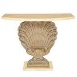 Continental Gilded Scallop Shell Console