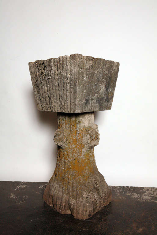 Carved Stone Planter