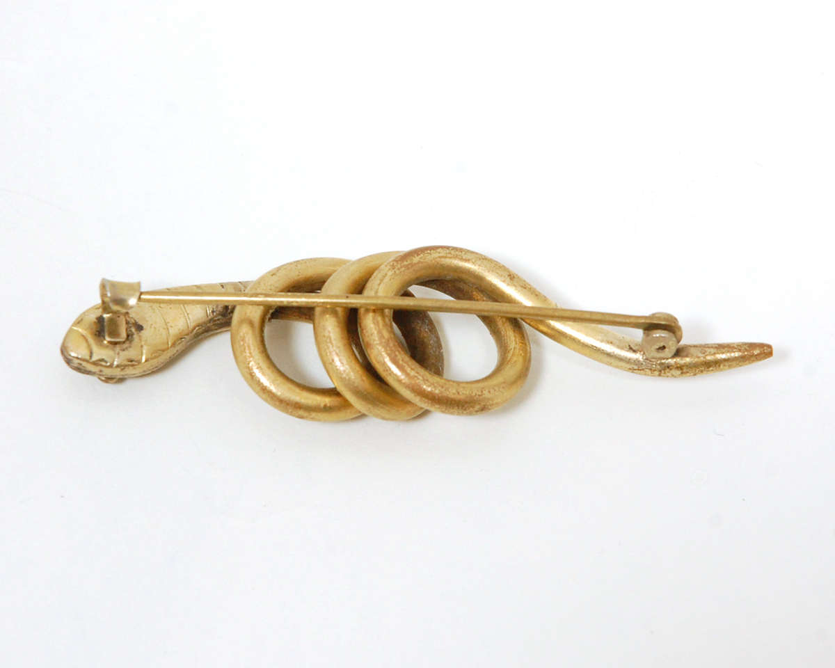 Wonderful Early Snake Pin For Sale at 1stdibs