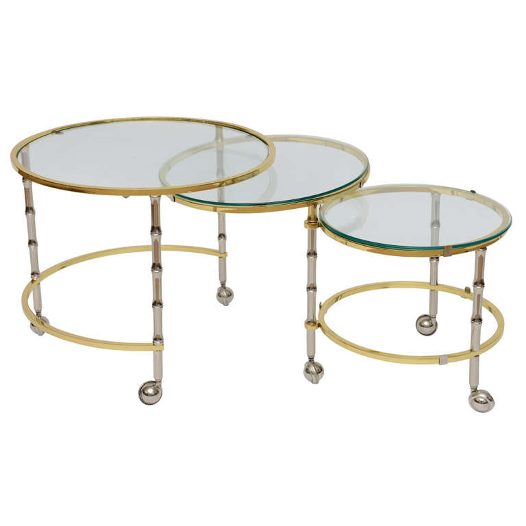 Set of 3 Round Nesting Tables at 1stDibs