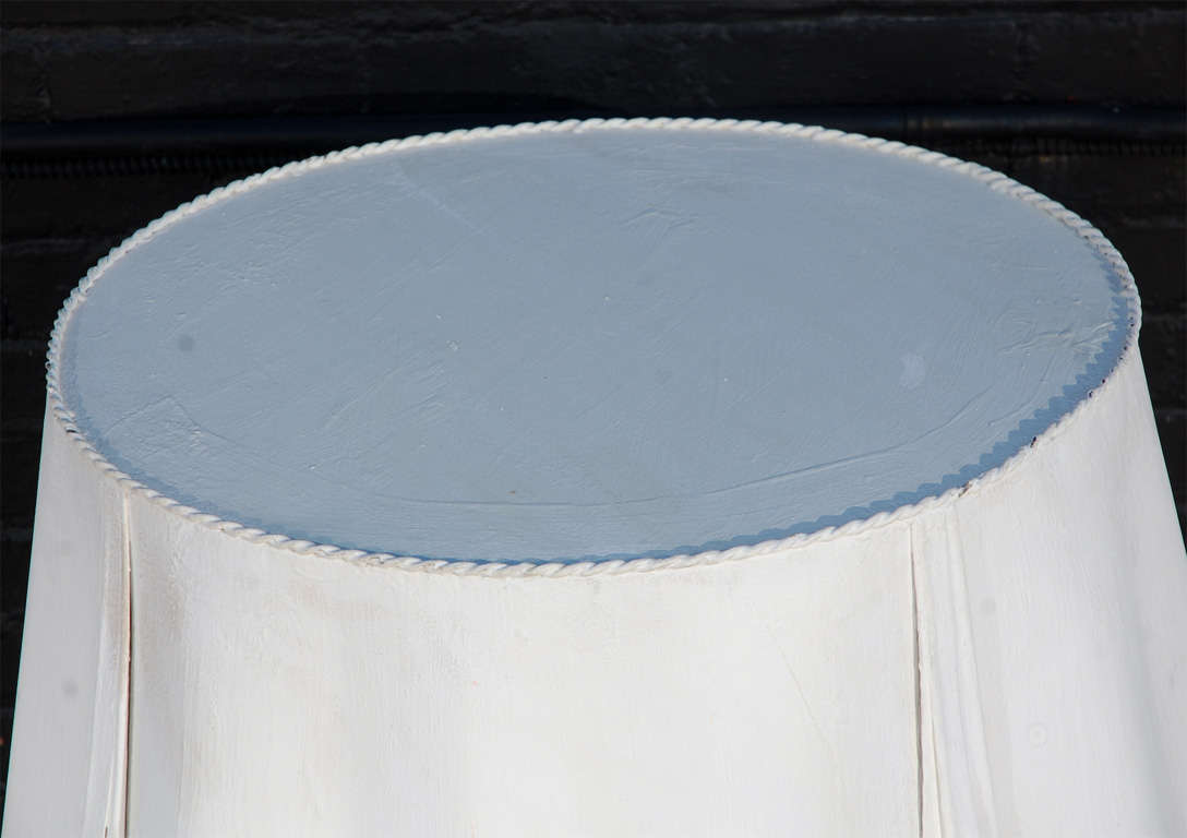 Skirted Metal Drape Table in the Style of John Dickinson In Good Condition In South Pasadena, CA