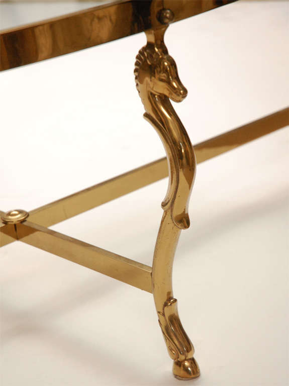 Brass Seahorse Coffee Table 1