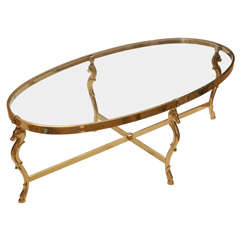 Brass Seahorse Coffee Table