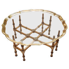 Brass Edged Piecrust Coffee Table