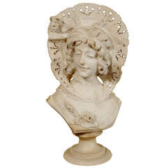 Antique 19th century marble bust.