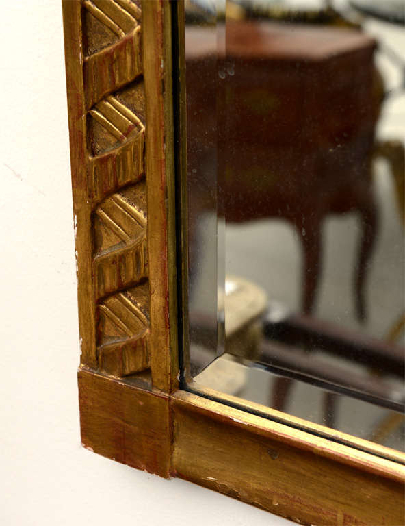 Mid-20th Century Carved and Gilt Wood Mirror