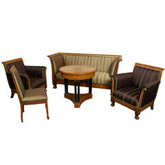 Retro Five Piece Biedermeier Style Parlor Suite