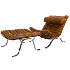 Ari Lounge Chair and Ottoman by Arne Norell 