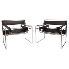 Pair Of  Vintage  Knoll Marcel Breuer Wassily Chairs