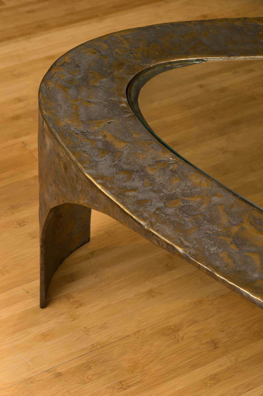 Américain Silas Seandel - Table basse brutaliste