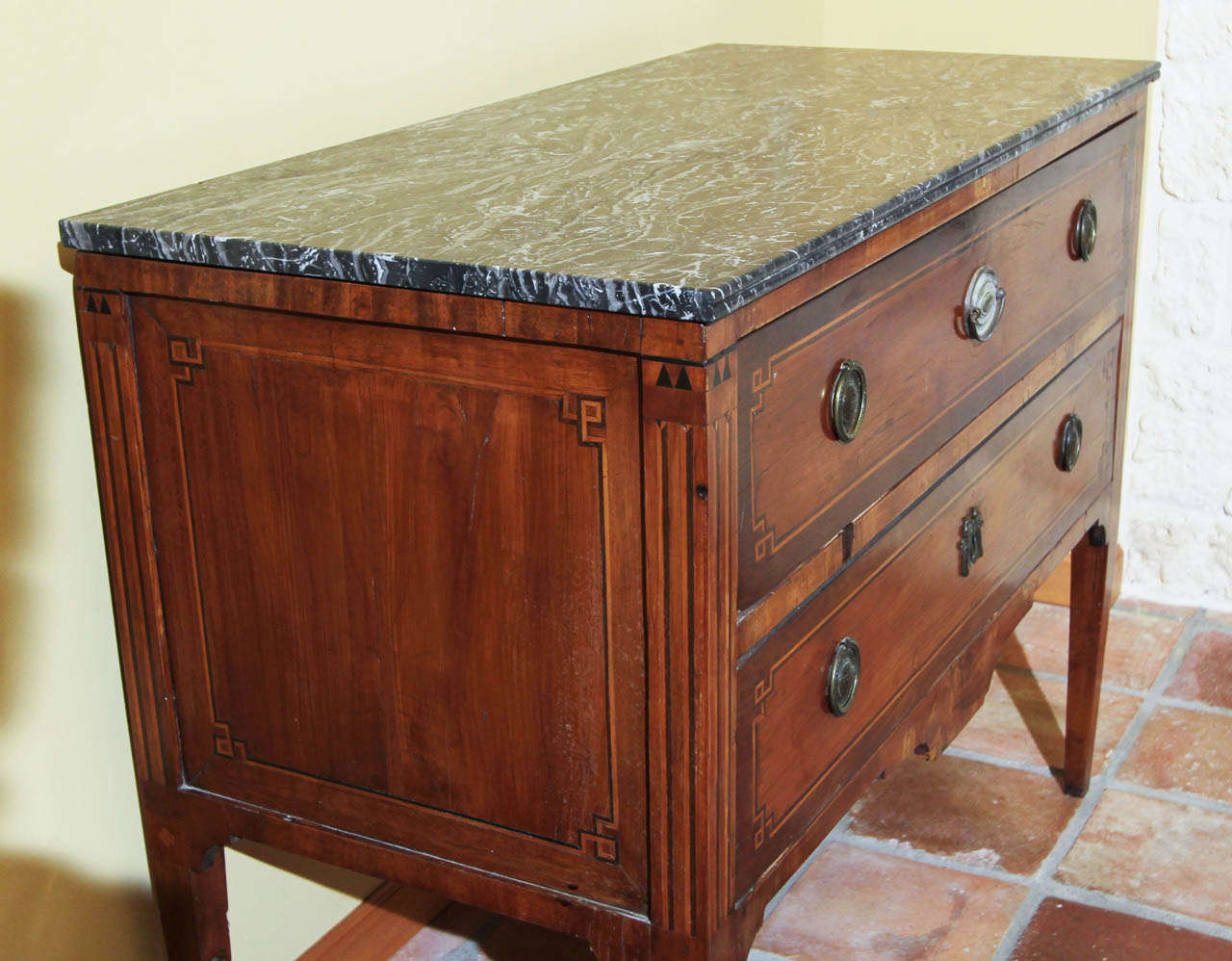 French Louis XVI Two Drawer Commode In Excellent Condition In Kirkland, WA