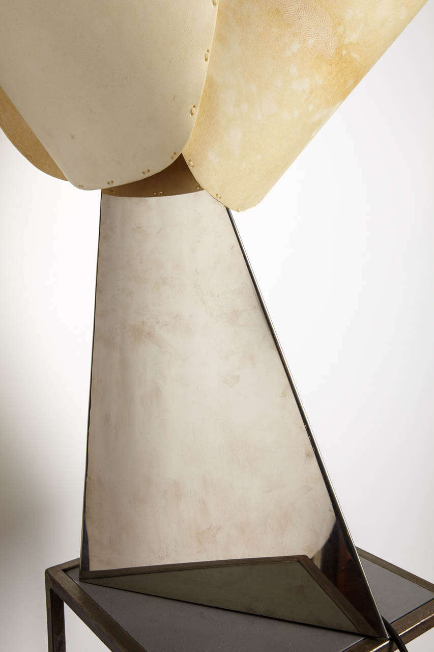 Parchment Paper Gstaad Table Lamp For Sale
