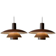 A Pair of PH-5 Celing Pendents by Poul Henningsen