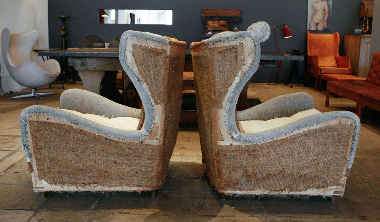A Pair Of French Wingback Chairs, Late 19th Century In Excellent Condition In Los Angeles, CA