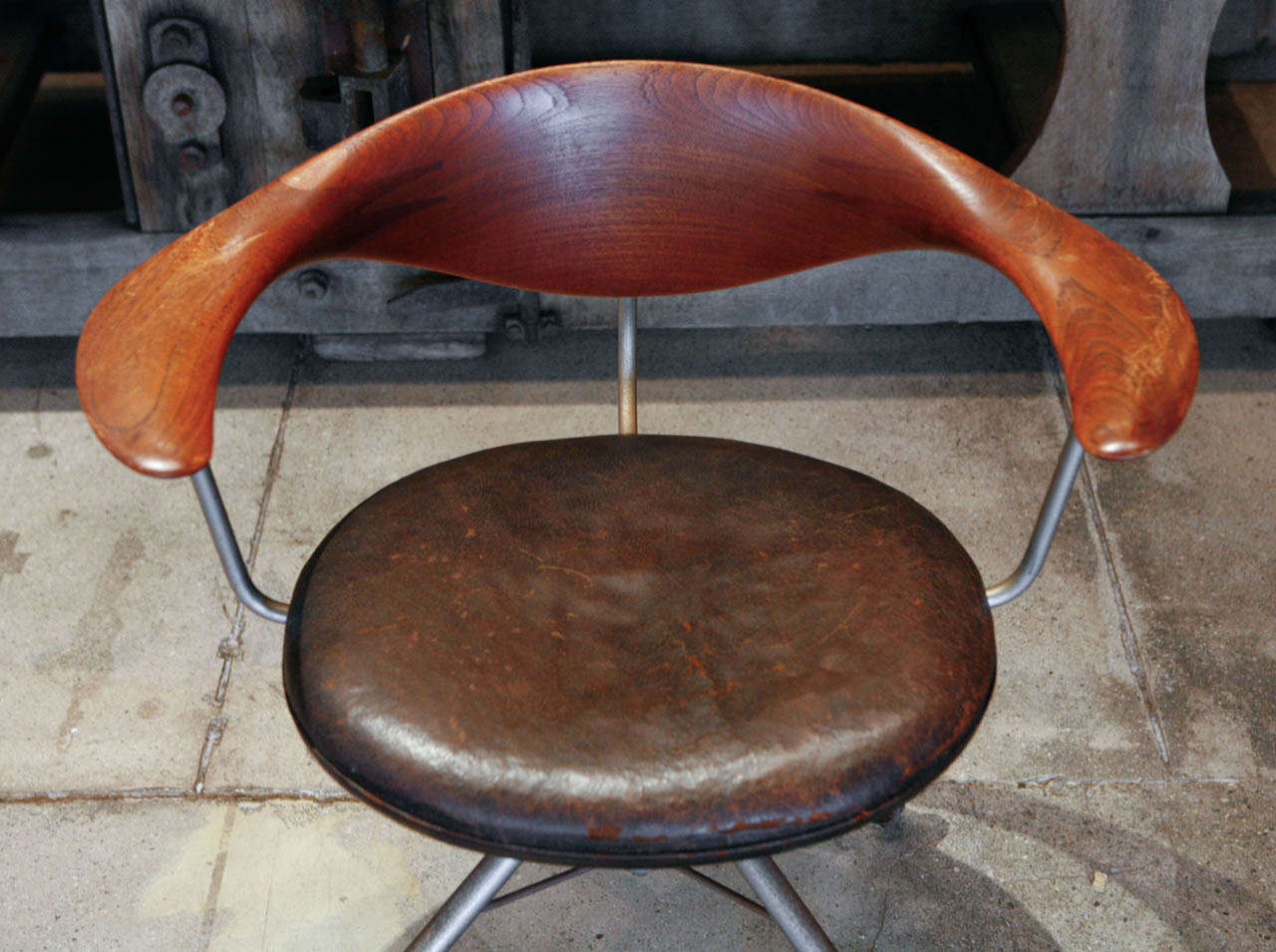 Scandinavian Modern Swivel Chair by Hans Wegner, Denmark 1955
