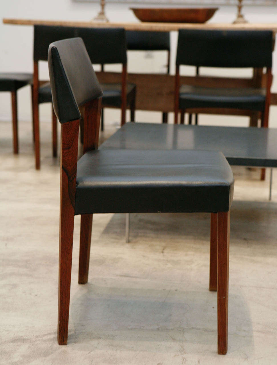 Rosewood A Set Of Swedish Dining Chairs , C. 1950