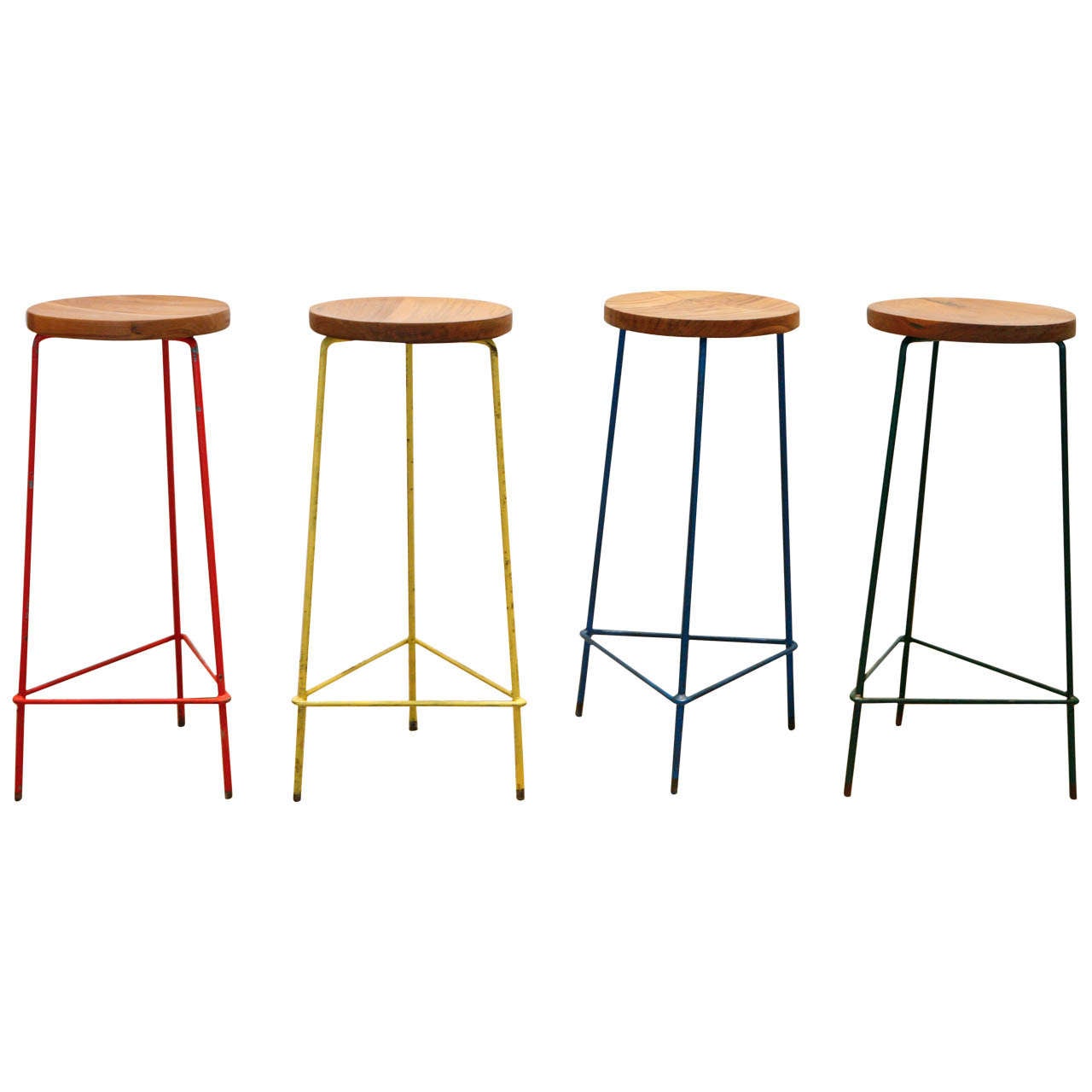 A Set of Pierre Jeanneret Stools , 1961