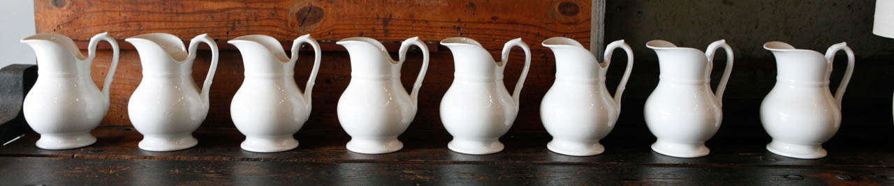 a beautiful & perfectly preserved set of french ironstone pitchers.
*sold only as a set.