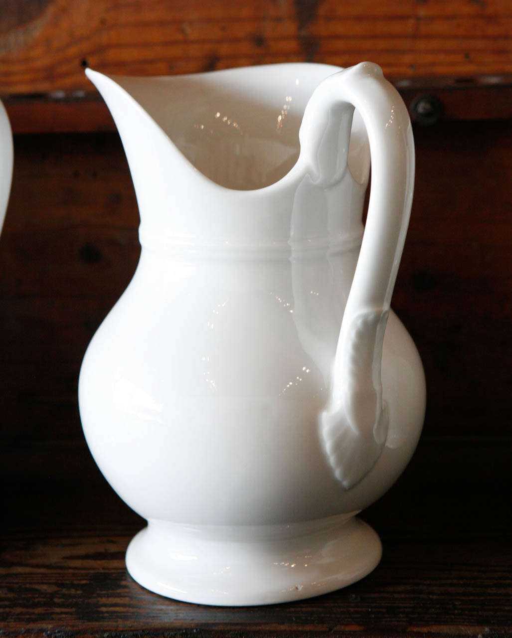 19th Century A Set of Eight Ironstone Pitchers, France