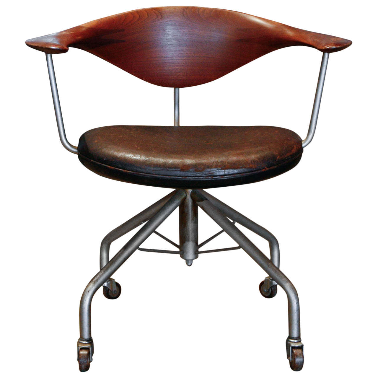Swivel Chair by Hans Wegner, Denmark 1955 at 1stdibs