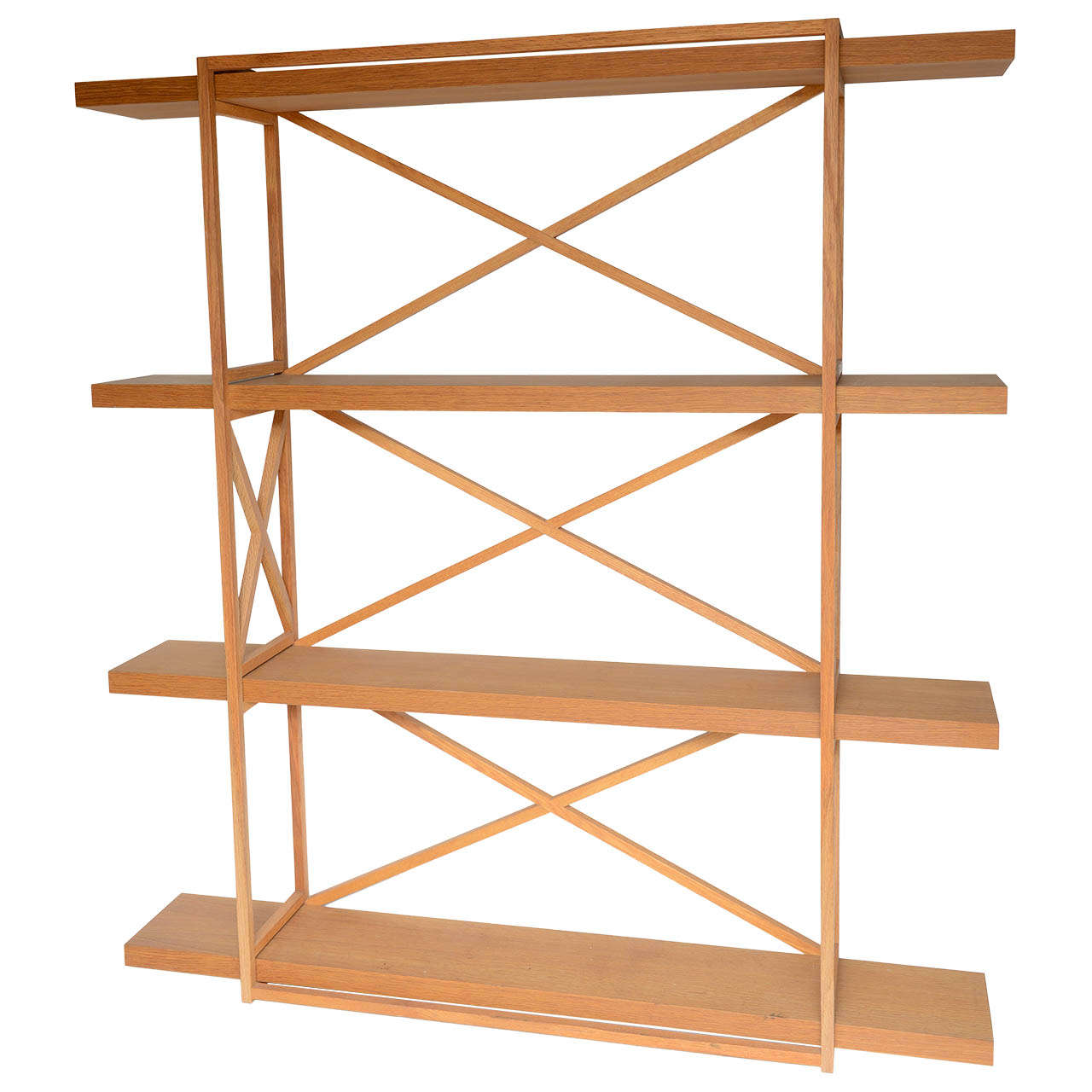 Custom Natural Oak Shelving Unit