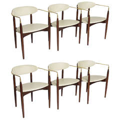 Ib Kofod-Larsen Vintage "Drumstick" Chairs, Set of 6