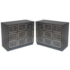 Dorothy Draper Pair of Hollywood Regency Style Chests