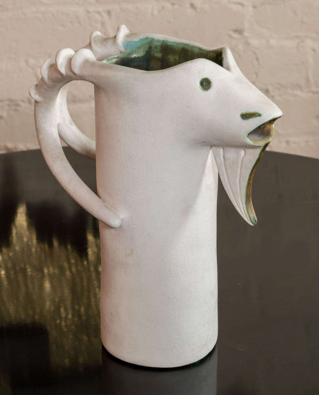 Exceptional Rams-Head Motif Pitcher/Vase