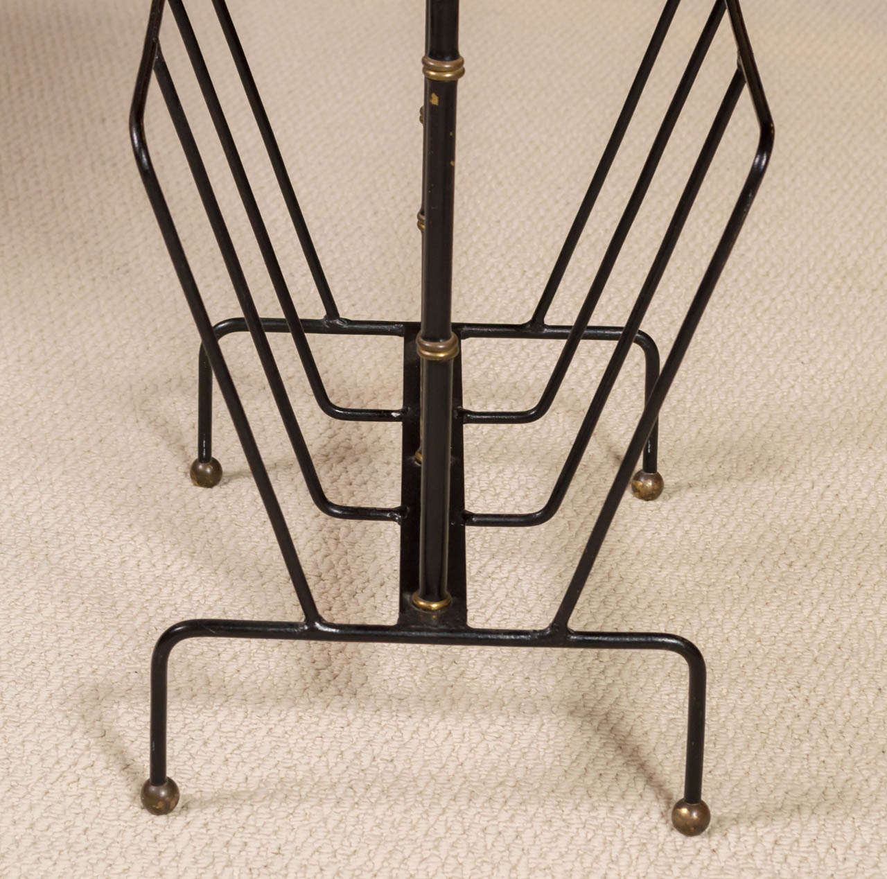 Mid-20th Century Jacques ADNET Magazine Rack or Side Table