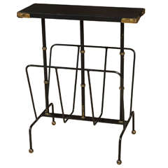 Jacques ADNET Magazine Rack or Side Table