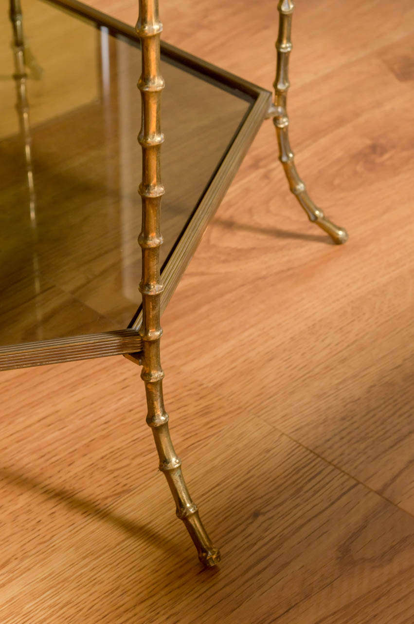 Maison BAGUES Three-Tiered Bronze Side Table 3