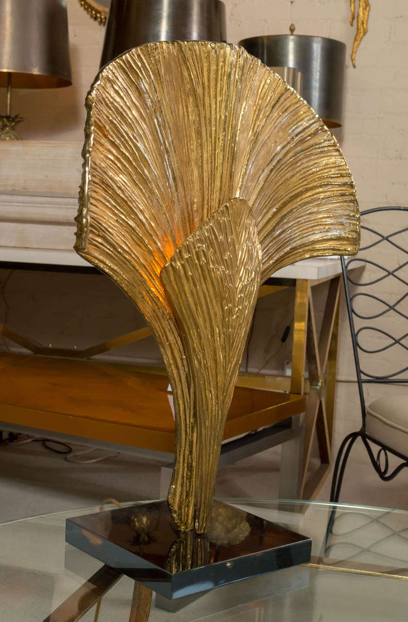 Christiane CHARLES Gilt Bronze Lamp