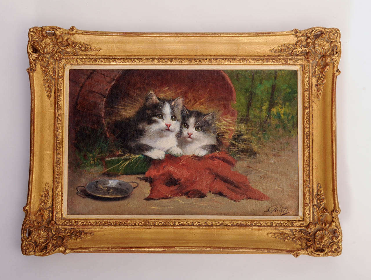 A French Impressionist Oil Painting by Léon-Charles Huber (1858-1928)