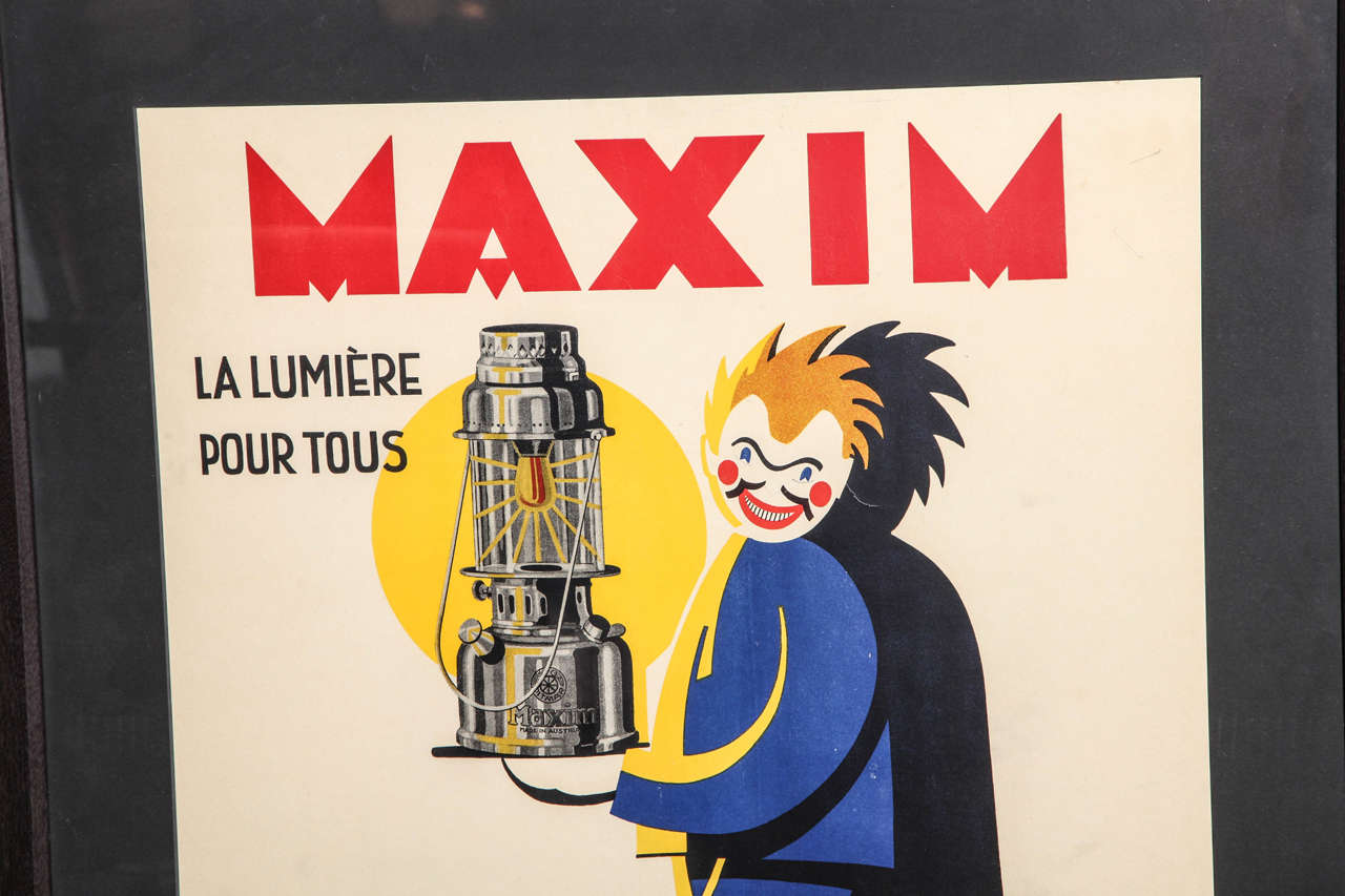 French Original Deco Poster For Sale