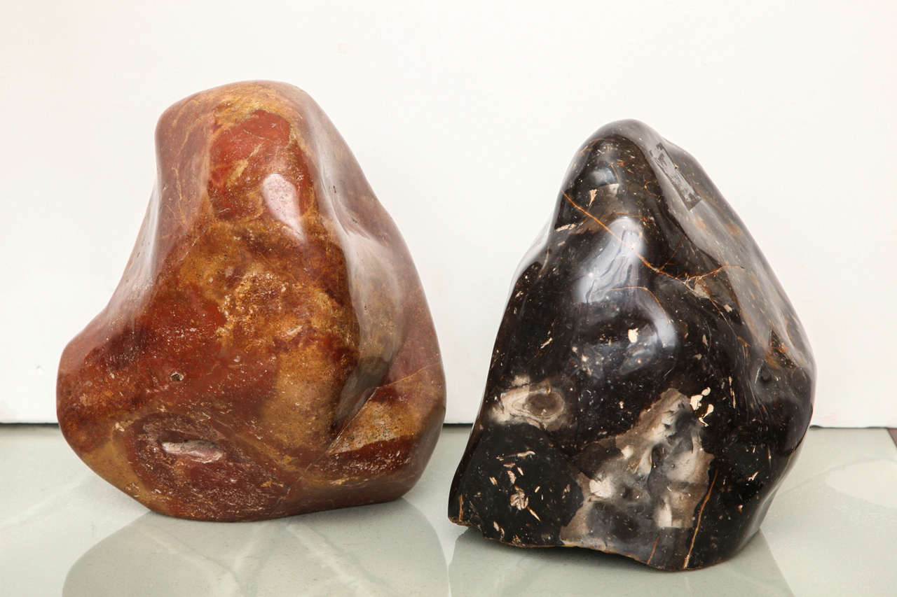 Polished Stone Sculptures In Excellent Condition In New York, NY