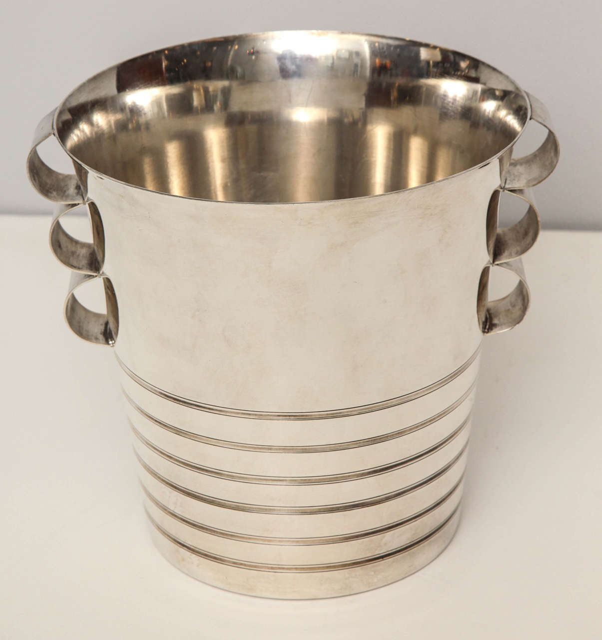 Mid-20th Century Champagne Cooler with Ribbon Style Handles