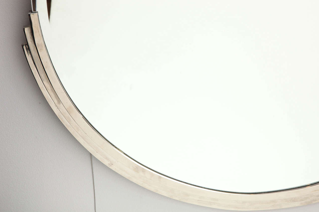 Mid-Century Modern Modernist Round Wall Mirror